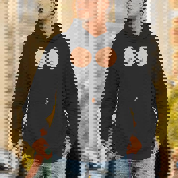 乳首おへそボタン おっぱい 面白いコスチューム パーカー