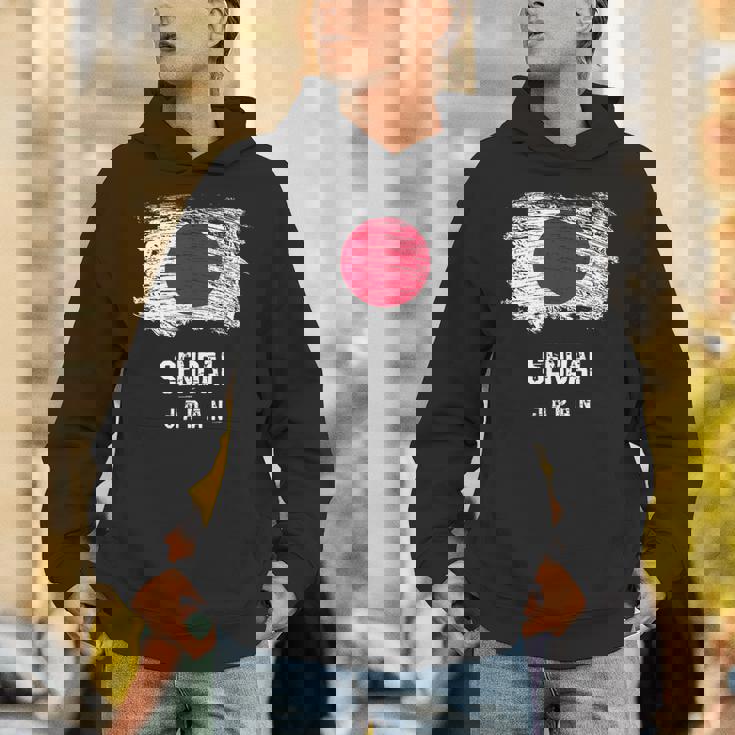 仙台ジャパン 休暇お土産 日本国旗 アンティーク調 パーカー