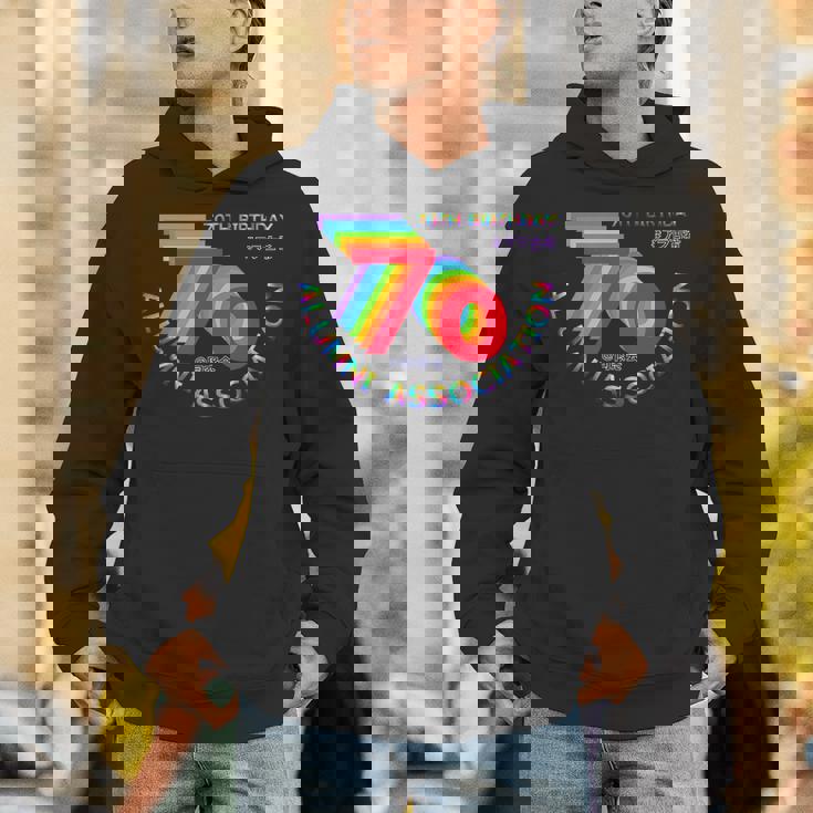 古希 同窓会 70歳 アラ古希 70歳誕生日 古希祝い 長寿 七色 70古希の集まり レインボーカラー 虹色 パーカー