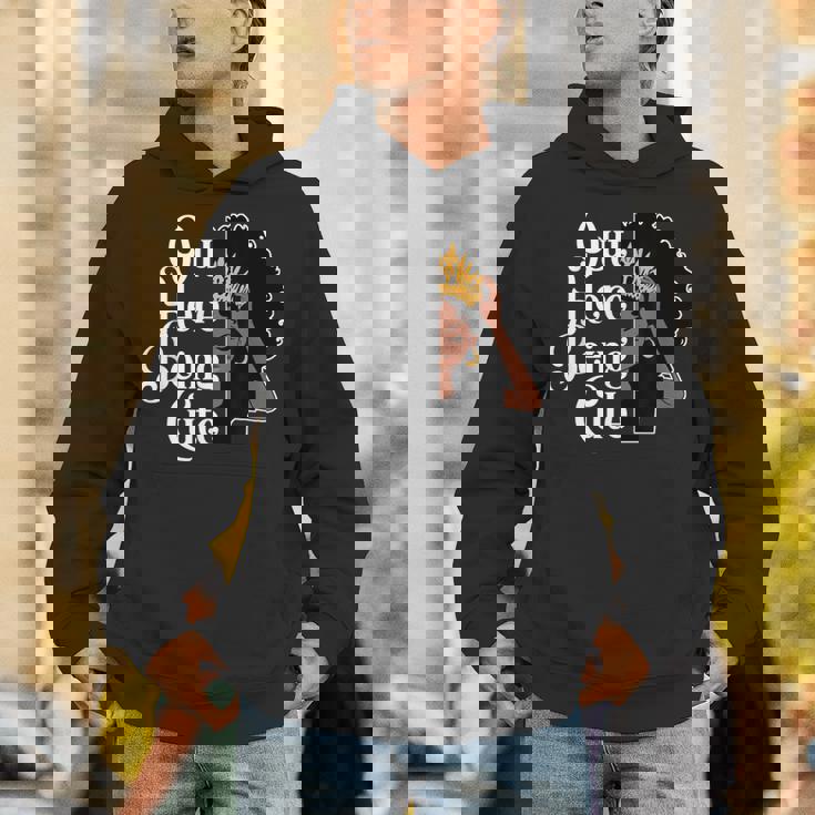 可愛いアフロ黒ギャルメラネティッドソープソウル パーカー