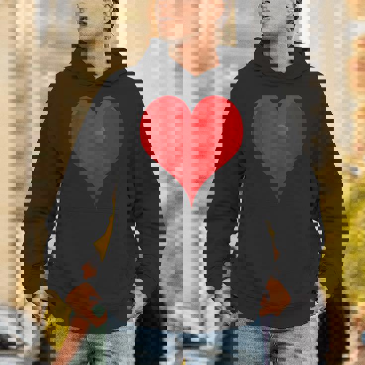 大きな赤いハート パーカー