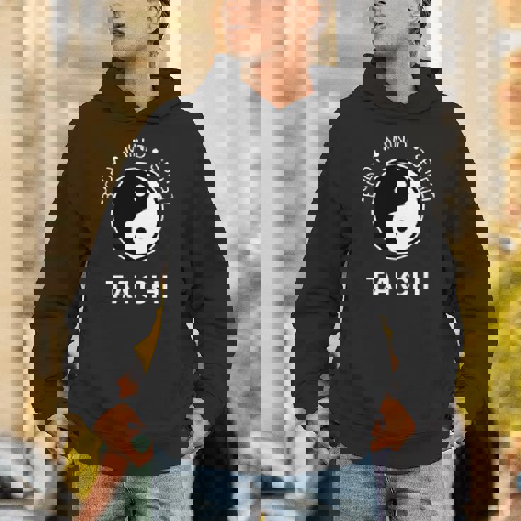 太極拳の心と体の健康のための陰陽師 長袖tシャツ パーカー