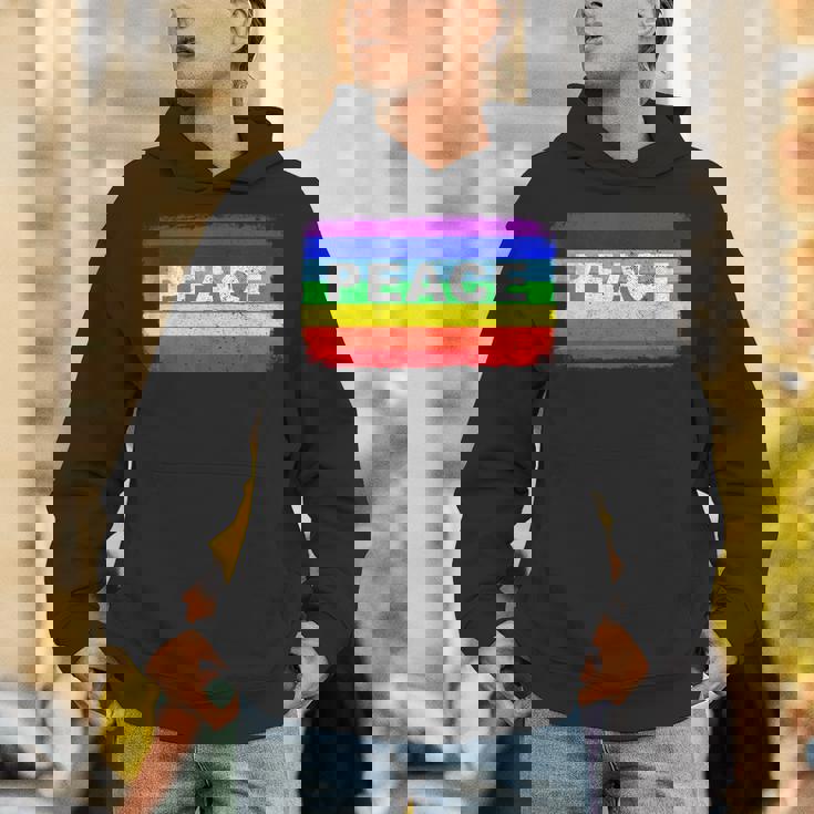 平和 シンボル 国旗 色 戦争反対 虹 Peace No Warintage パーカー