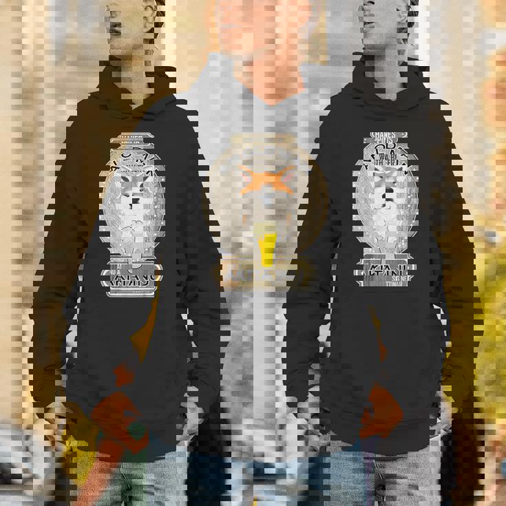 幸せはビールを持つ老人にあり 秋田犬 パーカー