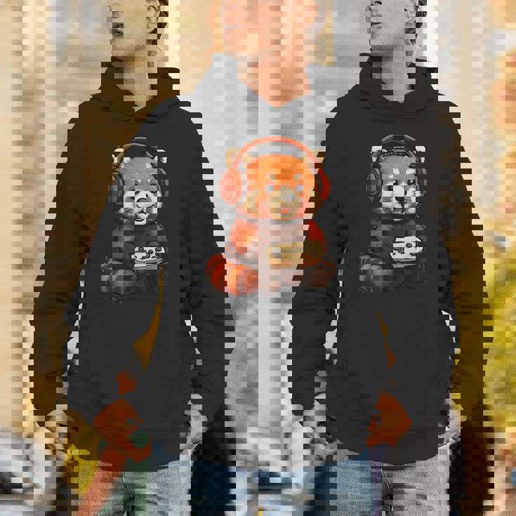 日本のレッサーパンダ ゲーマー アニメ レトロ ビデオゲーム ヴィンテージ パーカー