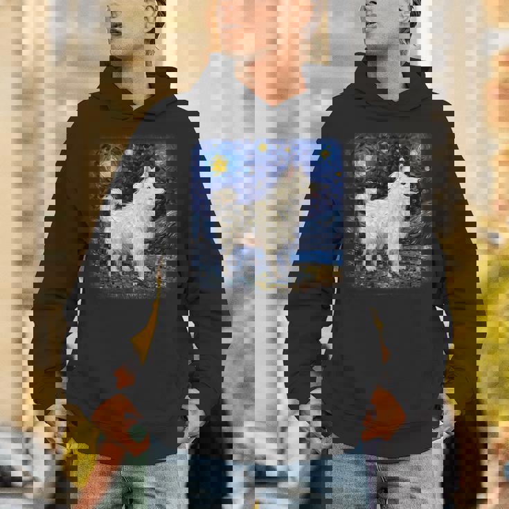 星月夜の犬 ヴァン・ゴッホ サモエド パーカー