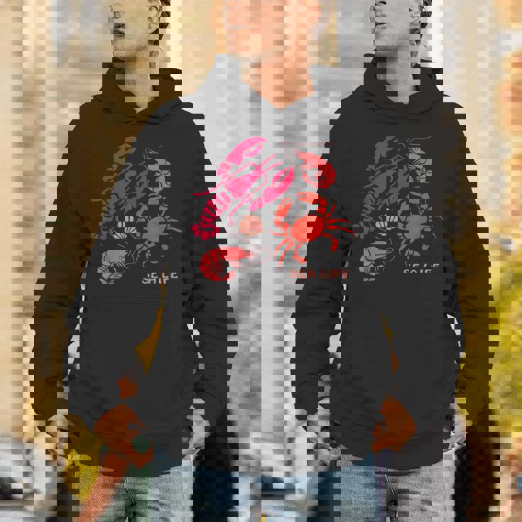 海洋生物、ロブスター、カニ、エビ、カミ、海洋、シーフード パーカー