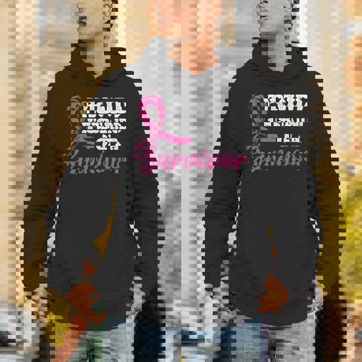 生存者の乳がん啓発の誇り高き夫。 長袖tシャツ パーカー