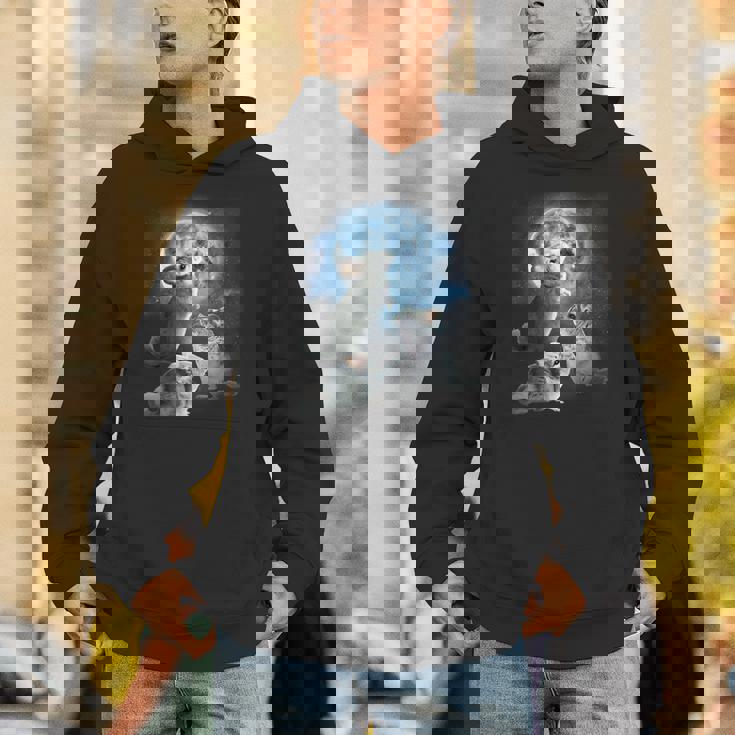 面白いチンチラシャツ 月に吠えるチンチラ パーカー