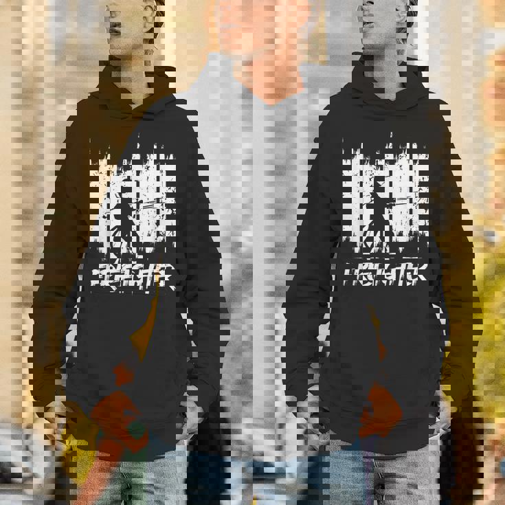 面白い消防士消防チーム消防団 パーカー