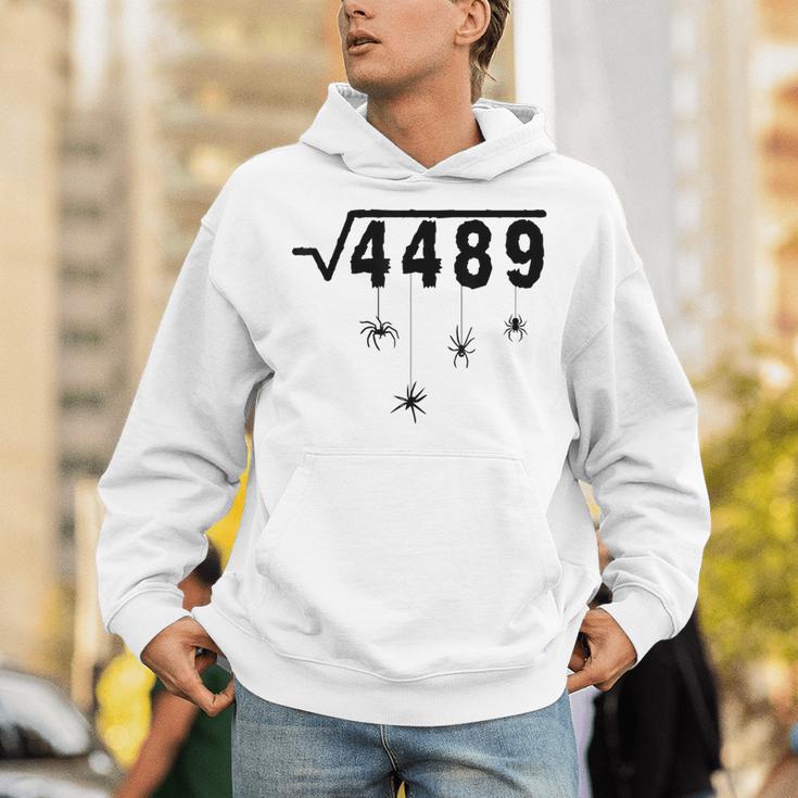 67 Meme Math Teacher 6 7 Halloween Spiders Square Root 4489 Unisex Hoodie, funny gift
