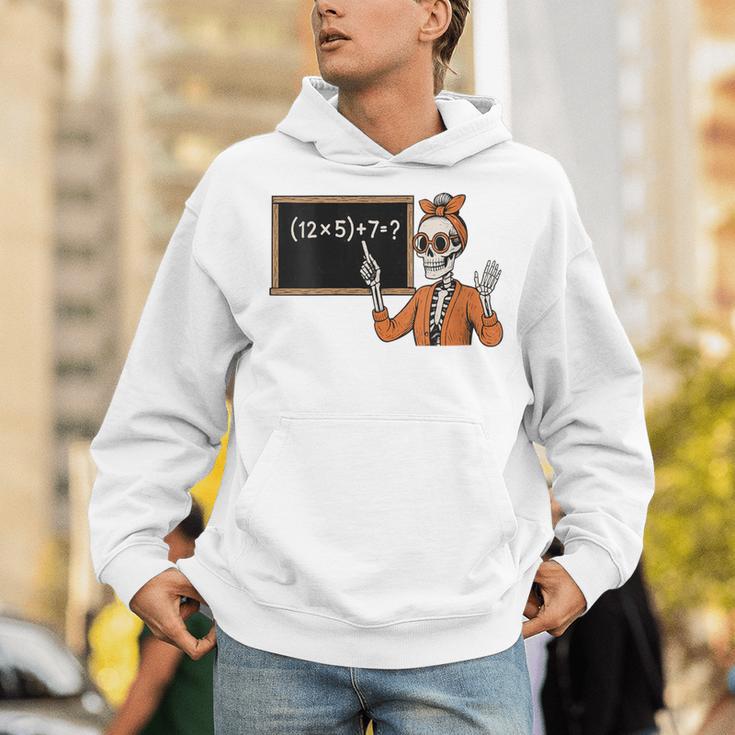 67 Teacher Halloween Skeleton Six Seven Meme Brainrot Math Unisex Hoodie, funny gift