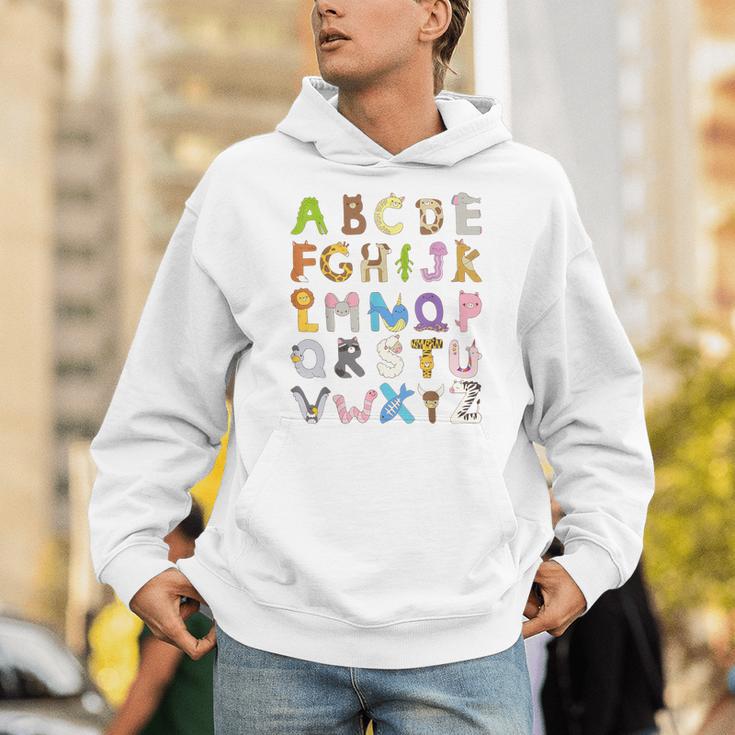 ABC Animals Alphabet Graphic Boys Girls Kindergarten Teacher Unisex Hoodie, funny gift