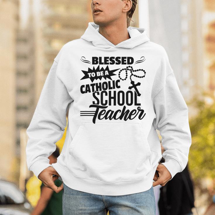 Blessed To Be A Catholic School Teacher Christian Teaching Unisex Hoodie, funny gift