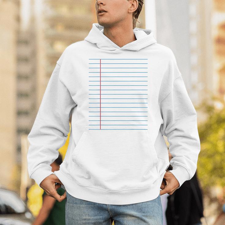 College Ruled Lined Paper Student Teacher Professor Costume Unisex Hoodie, funny gift