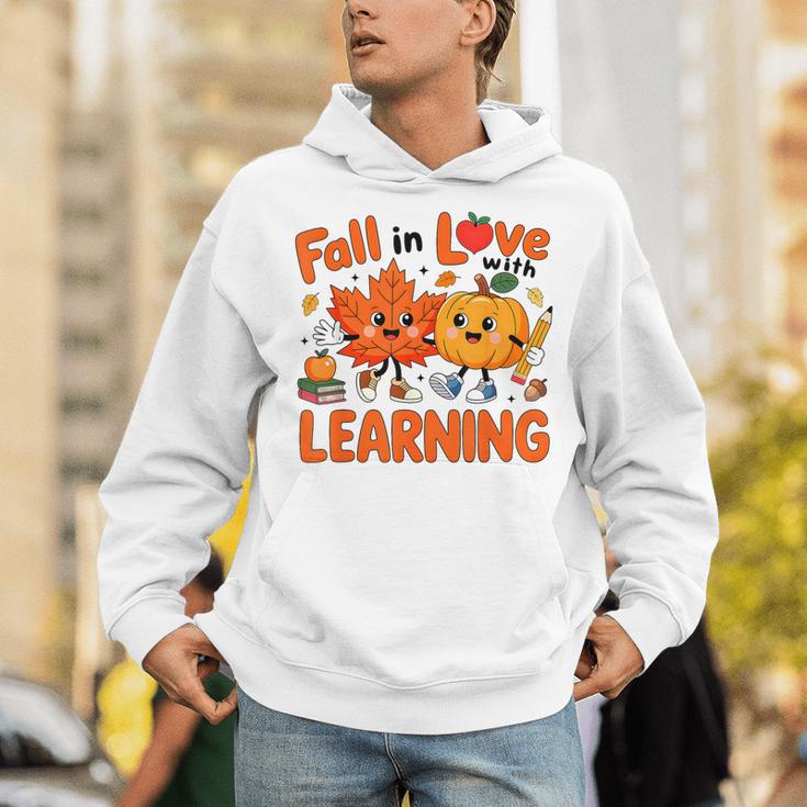 Fall In Love With Learning Thanksgiving Teacher Student Kids Unisex Hoodie, funny gift Fall In Love With Learning Thanksgiving Teacher Student Kids Unisex Hoodie, funny gift