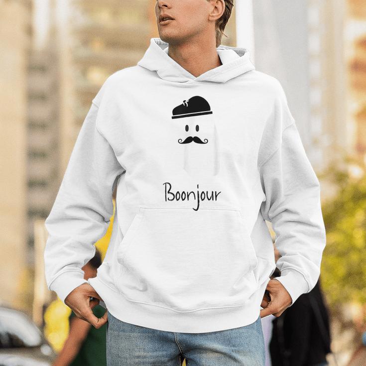 French Teacher Halloween Bonjour Ghost Unisex Hoodie, funny gift