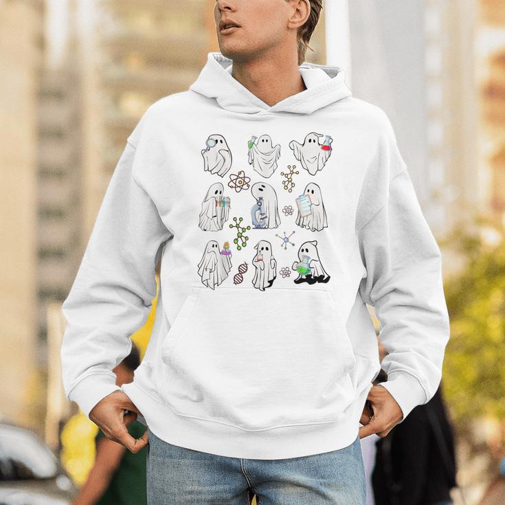 Ghost Science Teacher Chemistry Laboratory Halloween Costume Unisex Hoodie, Science Teacher Hoodies, funny gift