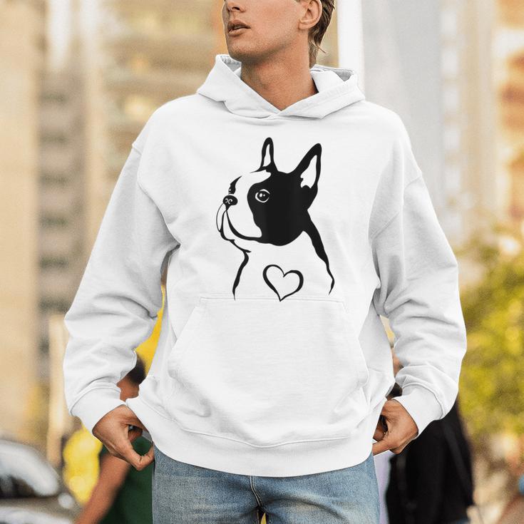 I Love My Boston Terrier Dog With Heart Unisex Hoodie, funny gift