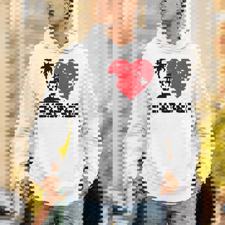 I Love Hawaii ハワイアンハートパーム レディース メンズ ボーイズ ガールズ パーカー