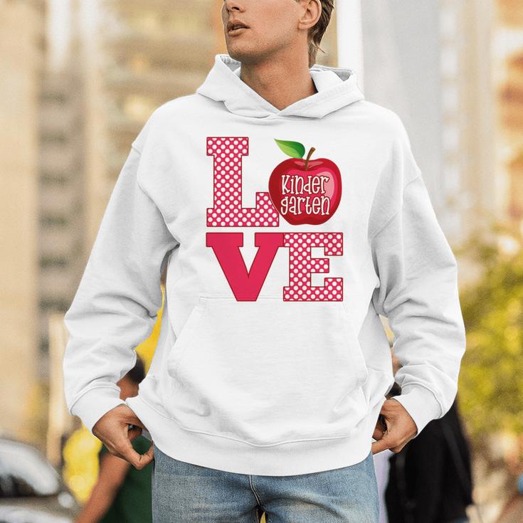 Love Kindergarten Cute Apple School Teacher Unisex Hoodie, funny gift