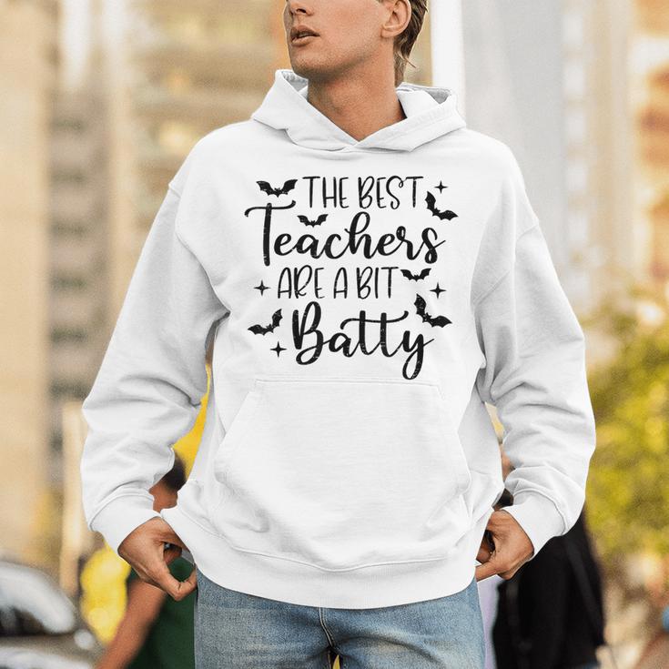 Retro The Best Teachers Are A Bit Batty Halloween Teacher Unisex Hoodie, funny gift Retro The Best Teachers Are A Bit Batty Halloween Teacher Unisex Hoodie, funny gift
