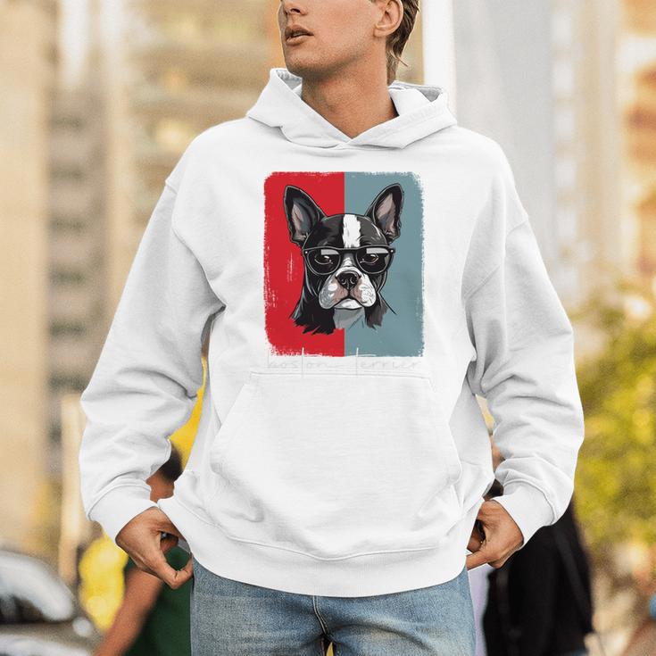 Retro Boston Terrier Dog Lover Bostie Mom Dad Dog Owner Unisex Hoodie, Boston Terrier Mom Hoodies, Boston Terrier Dad Hoodies, funny gift