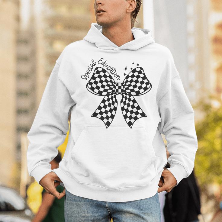 Retro Special Education Squad Coquette Bow SPED Teacher Unisex Hoodie, funny gift