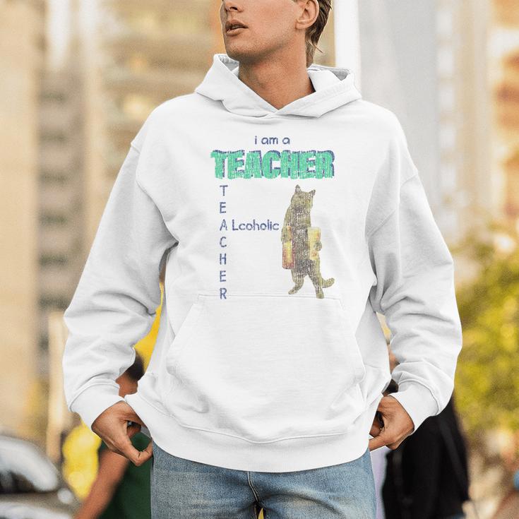 I Am A Teacher Alcoholic Cat Beer Feline Men Women Unisex Hoodie, funny gift I Am A Teacher Alcoholic Cat Beer Feline Men Women Unisex Hoodie, funny gift