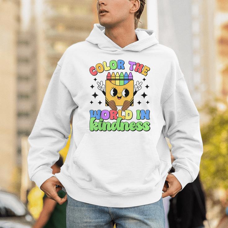 Teacher Back To School Color In Kindness Crayon Pencil Unisex Hoodie, funny gift Teacher Back To School Color In Kindness Crayon Pencil Unisex Hoodie, funny gift