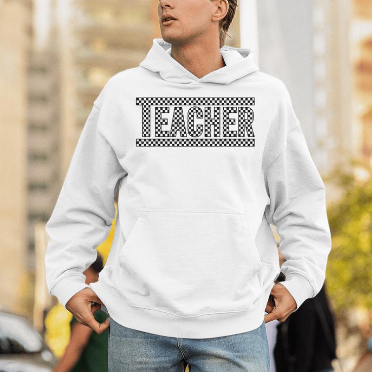 Teacher Checkered Racing Teacher Appreciation Men Women Unisex Hoodie, funny gift Teacher Checkered Racing Teacher Appreciation Men Women Unisex Hoodie, funny gift