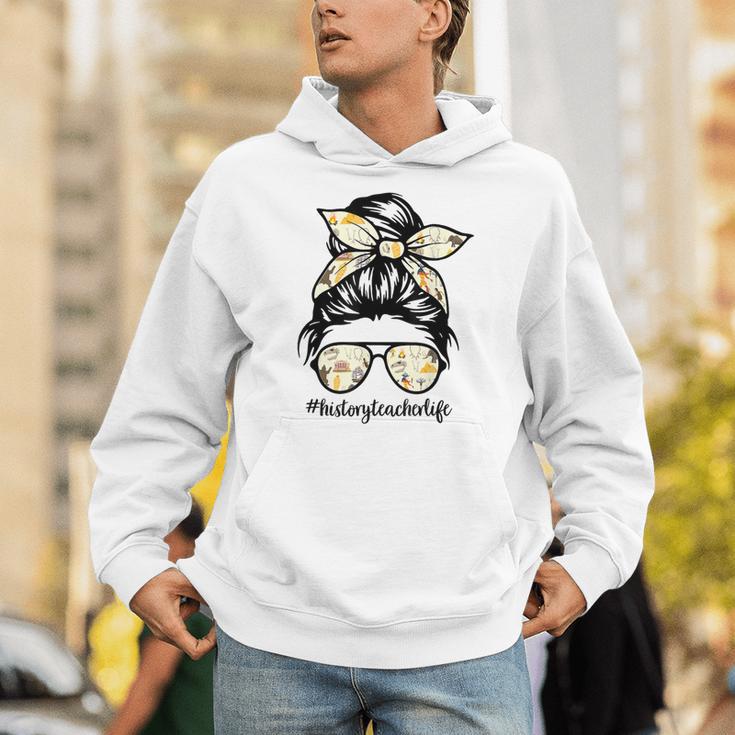 History Teacher Messy Bun Life Hair Glasses Unisex Hoodie, History Teacher Hoodies, funny gift History Teacher Messy Bun Life Hair Glasses Unisex Hoodie, History Teacher Hoodies, funny gift