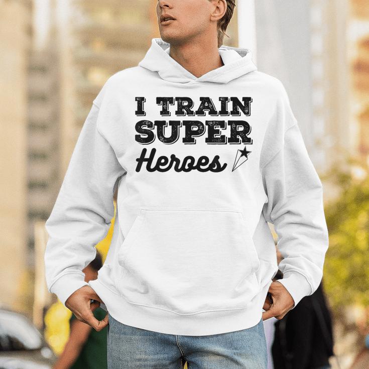 I Train Superheroes For Teacher Coach Men Women Unisex Hoodie, funny gift