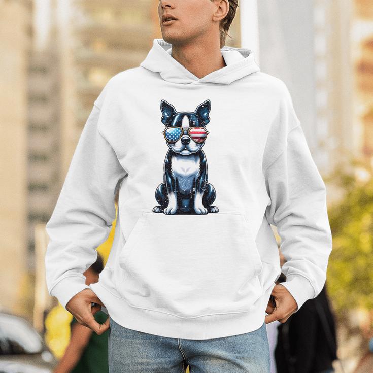 USA Flag Boston Terrier Best Dog Mom Ever 2025 Unisex Hoodie, Boston Terrier Mom Hoodies, funny gift