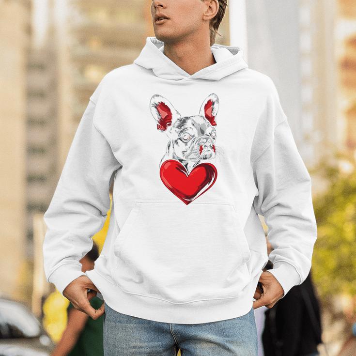 Valentine's Day Boston Terrier Dog Vector Unisex Hoodie, funny gift