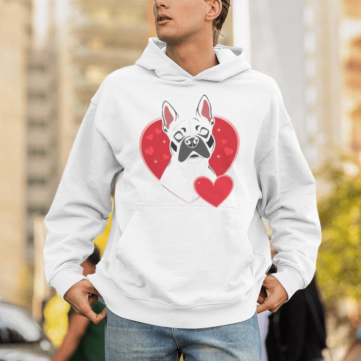 Valentine's Day Boston Terrier Unisex Hoodie, funny gift