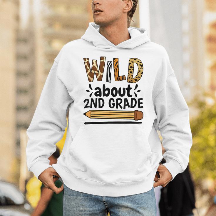 Wild About 2Nd Grade School Grade Teacher Unisex Hoodie, 2nd Grade Teacher Hoodies, funny gift