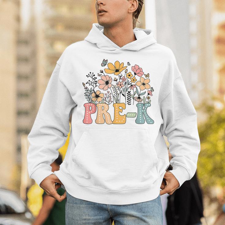Wildflower Pre-K Preschool Team Floral Teacher Girls Unisex Hoodie, funny gift