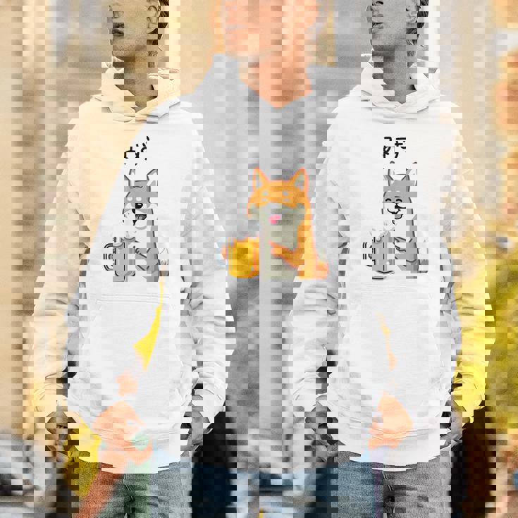 【みず】 柴犬 ビール 酒 生ビール 水 酒好き飲酒 おもしろ 面白い ネタ ウケ狙い お酒 パーカー