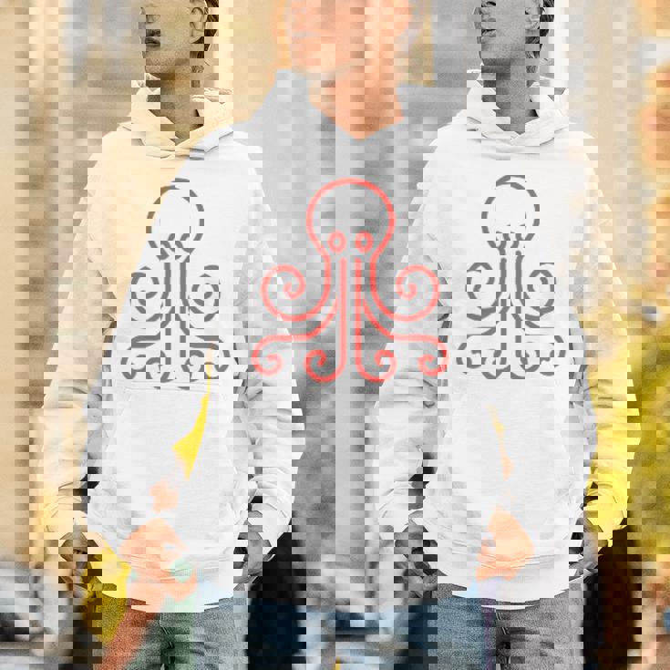 イカ 動物 面白い小さなタコ シンプルなイカ パーカー