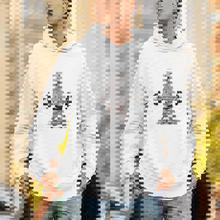 ウェイトリフティング 筋トレ バーベル やる気がないなら家に帰れ 白熊 しろくま パーカー