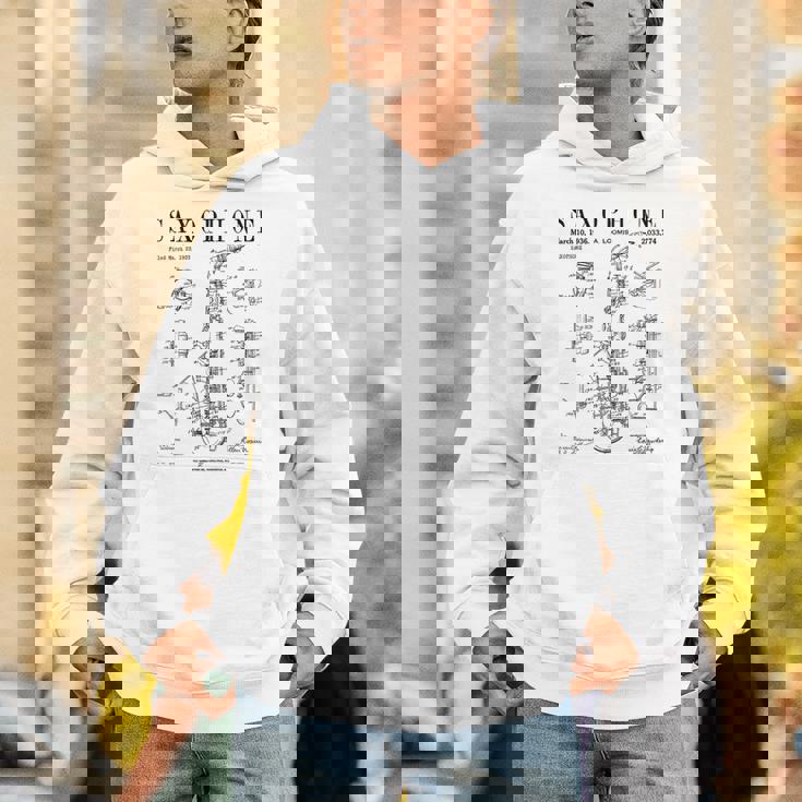 サックス オールド ヴィンテージ 特許 図面 プリント パーカー