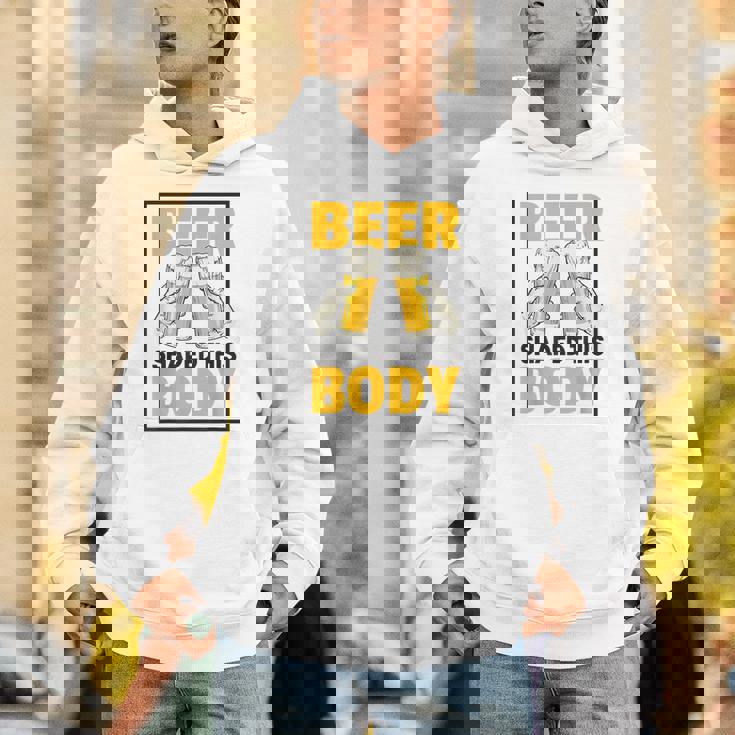 ビールがこの体を作る 面白いビール腹 パーカー