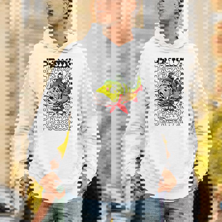 ピーコックバス 80 年代スタイルのモンスターフィッシュキーパー パーカー