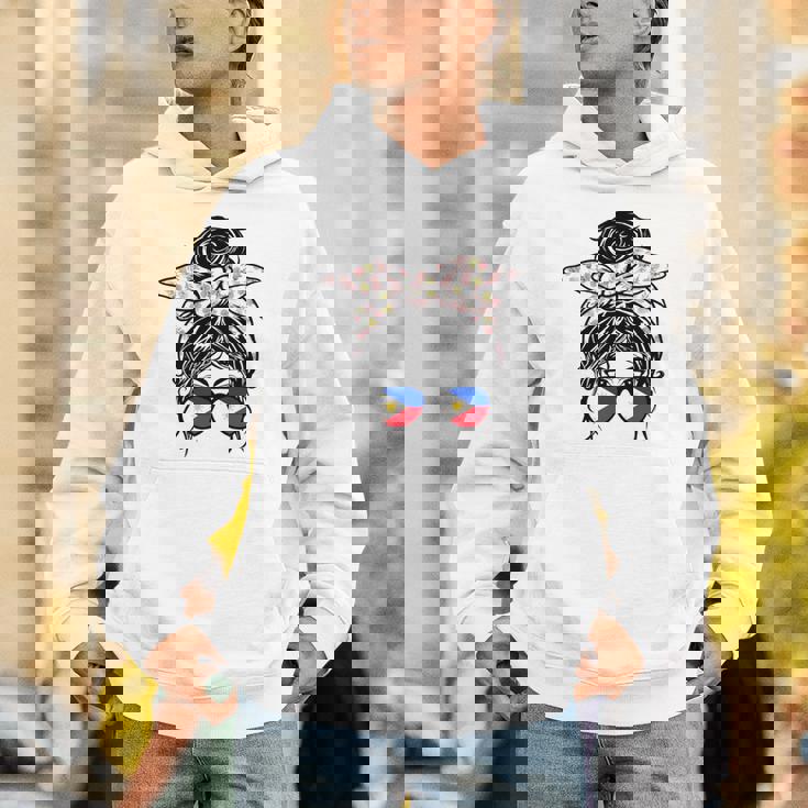 フィリピン 散らかった団子 バンダナ付き フィリピン国旗グラス 長袖tシャツ パーカー