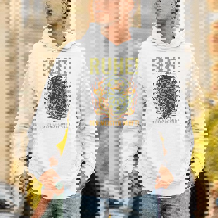 メンズ マスタースローダーツとダーツプレーヤーのバックプリント残り パーカー