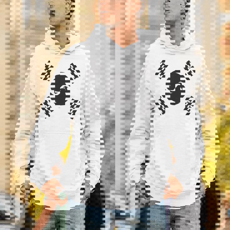 大韓民国 様式化された韓国国旗 ブラック パーカー