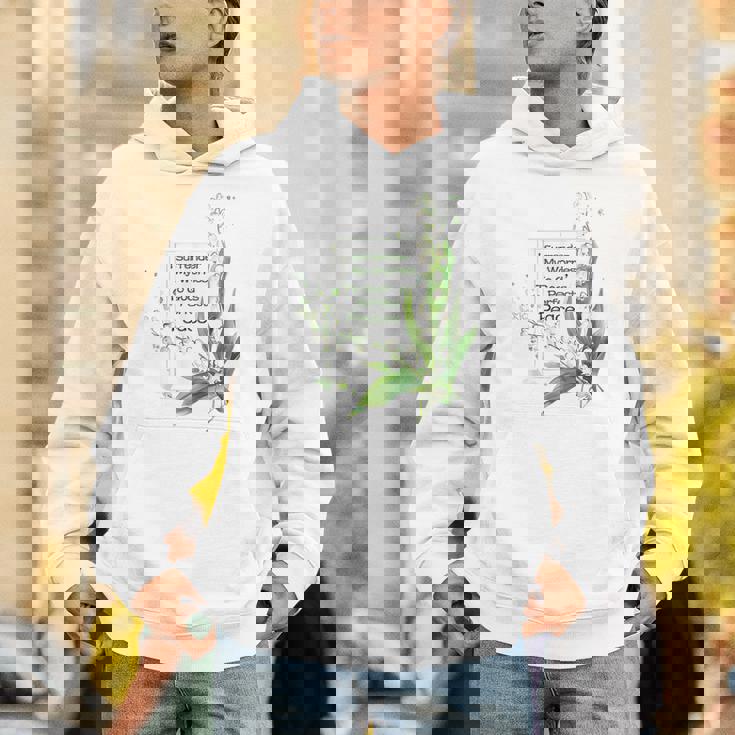 水彩 スズラン キリスト教の祈り パーカー