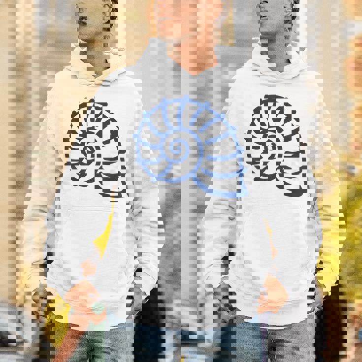 海のユーモア シンプルでミニマルな貝殻 貝殻 パーカー