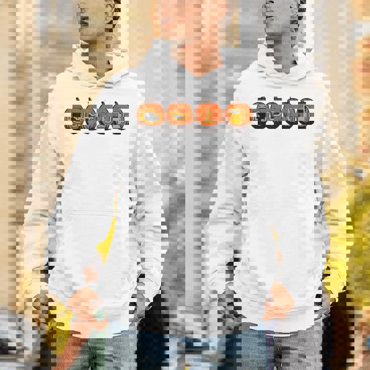 車の警告灯 面白いメカニック ハロウィン パンプキン オレンジ パーカー